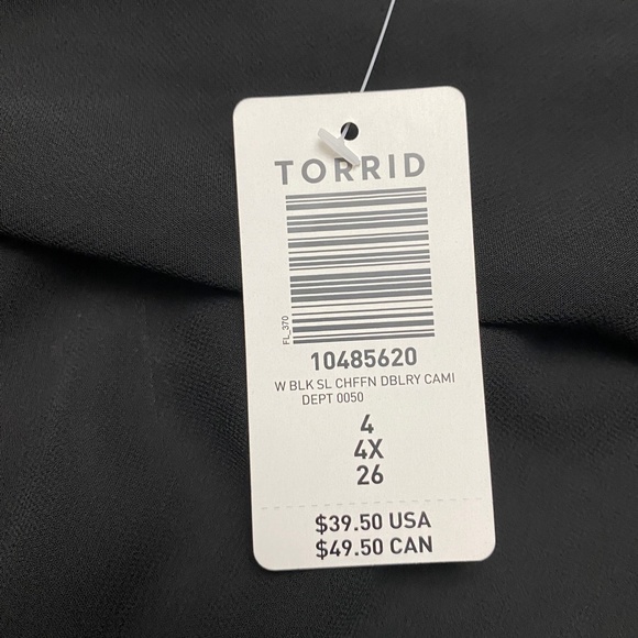 NWT Torrid Plus Size Black Blouse - Picture 6 of 12